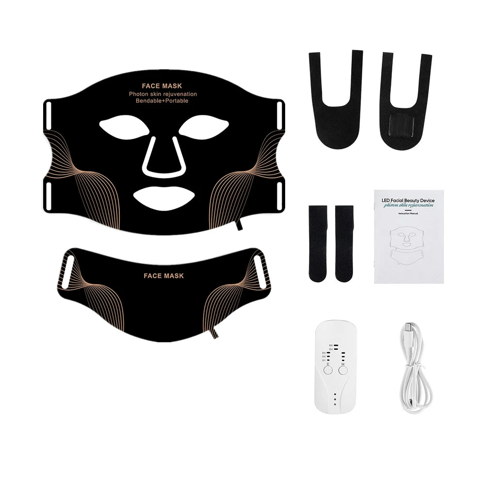 Vura Premium: 7 Color LED Facial & Neck Therapy Mask