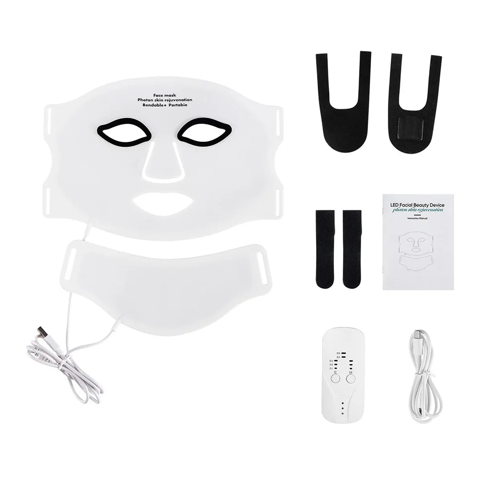 Vura Premium: 7 Color LED Facial & Neck Therapy Mask