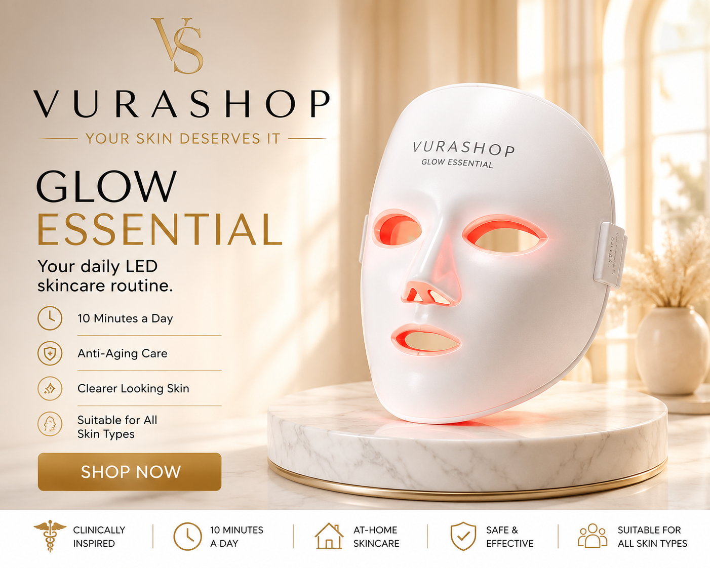 Glow Essential-LED Face Mask